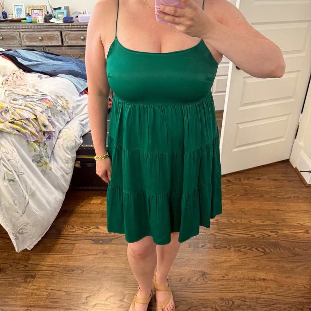 Alice + Olivia Green Collen Mini Dress